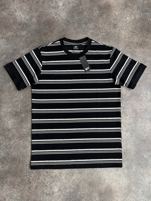 White Threads Striped T-Shirt - Black/White